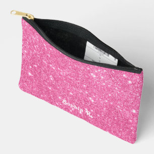 Pochette À Accessoires Nom personnalisé Fille Faux Parties scintillant ro