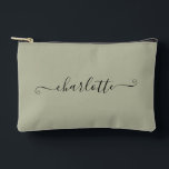 Pochette À Accessoires Nom personnalisé minimaliste féminin mignon | Gris<br><div class="desc">Démarquez-vous avec notre pochette personnalisée minimaliste féminine mignonne ! Cette pochette chic gris ciment est parfaite pour garder vos essentiels en un seul endroit. Personnalisez-la avec le nom de votre demoiselle d'honneur pour un geste attentionné qu'elle appréciera.</div>