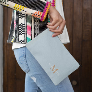 Pochette À Accessoires Nom personnalisé Monogramme
