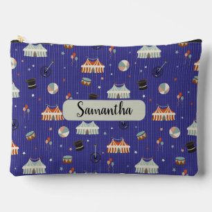 Pochette À Accessoires Nom personnalisé Motif amusant de cirque