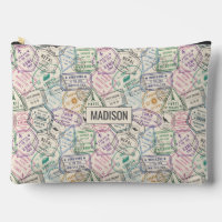 Nom personnalisé Motif Timbres de voyage