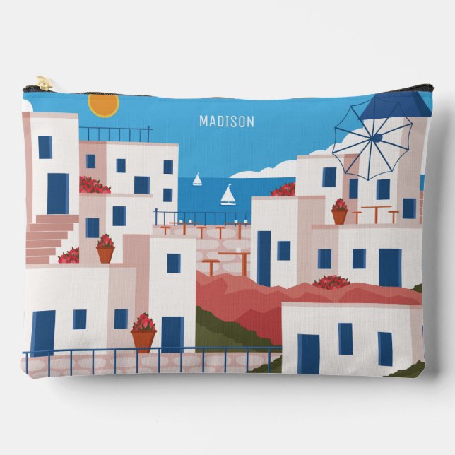 Pochette À Accessoires Nom personnalisé Mykonos Grèce (Recto)