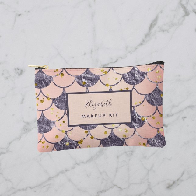 Pochette À Accessoires Nom rose violet de la sirène (Créateur téléchargé)