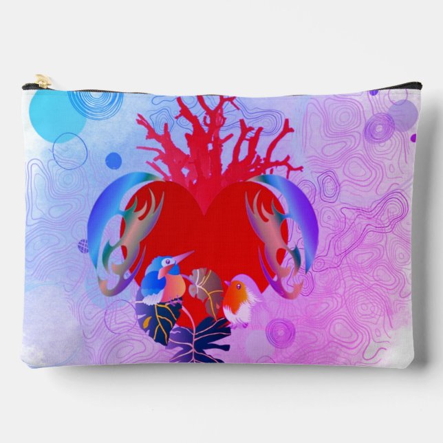 Pochette À Accessoires Notes d'amour dans la vallée enchantée... (Recto)