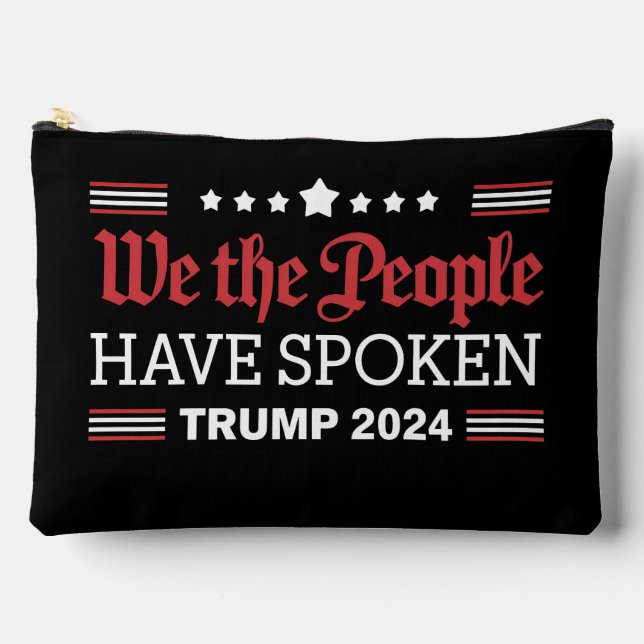 Pochette À Accessoires Nous Le Peuple Avons Parlé Trump 2024 (Recto)