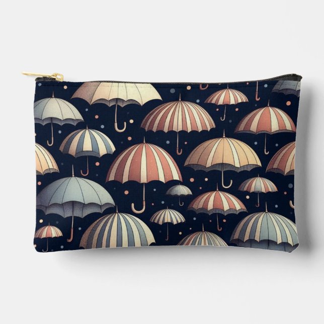 Pochette À Accessoires Nuits de Plage sous la Pluie (Recto)