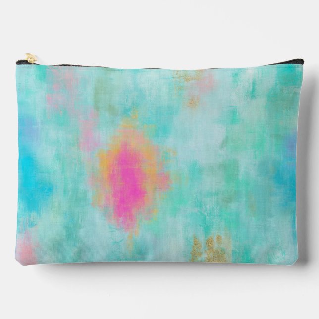 Pochette À Accessoires Ocean Joyride - Blue Turquoise Abstrait Art (Recto)
