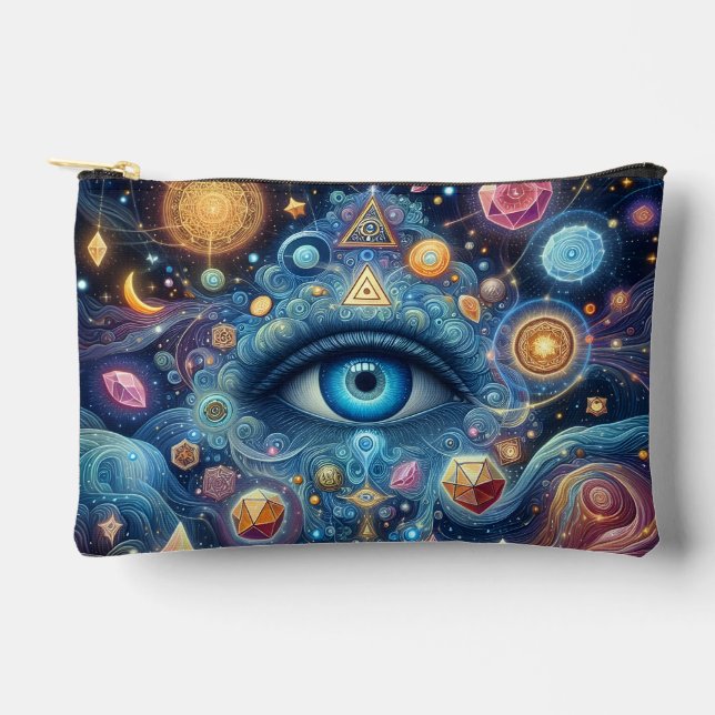 Pochette À Accessoires Œil Mystique Psychedélique (Recto)