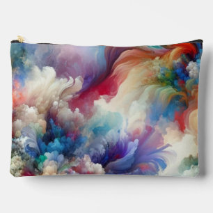 Pochette À Accessoires Oeuvre Abstraite colorée d'explosion de torsion