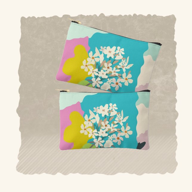 Pochette À Accessoires Oleander blocs de couleur floraux Floriste moderne (Créateur téléchargé)