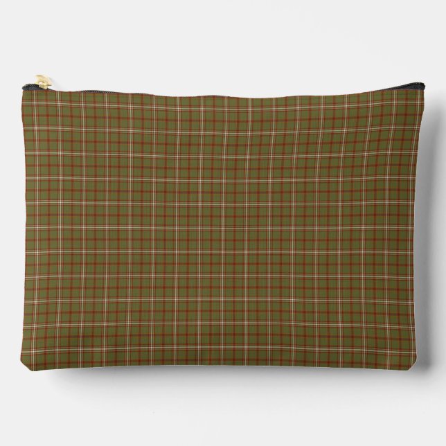 Pochette À Accessoires Olive Burgundy Plaid Classic Pattern Rustic (Recto)