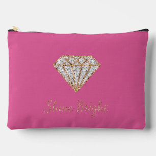 Pochette À Accessoires Or rose diamant blanc scintillant