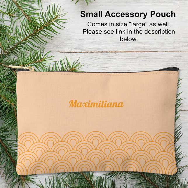 Pochette À Accessoires Orange - Arches Glam Petit Accessoire Pouch (Small Accessory Pouch - Orange - Arches Glam by Leapfroglisics Shop)
