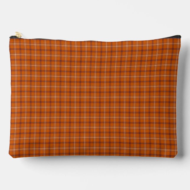 Pochette À Accessoires Orange Burgundy Plaid Classic Pattern (Recto)