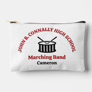 Pochette À Accessoires Orchestre d'école secondaire rouge personnalisé