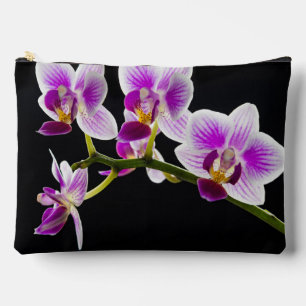Pochette À Accessoires Orchidée blanche et violette