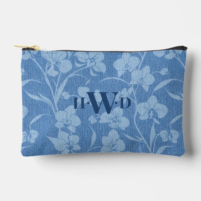 Pochette À Accessoires Orchidée Wild Indigo (Recto)