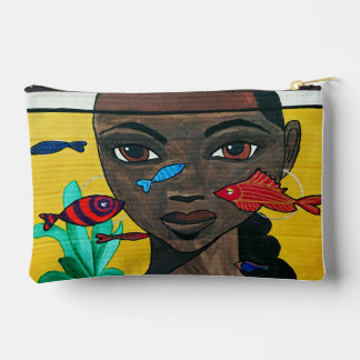 Pochette À Accessoires Où les pensées nagent | Art de femme noire Afrocen