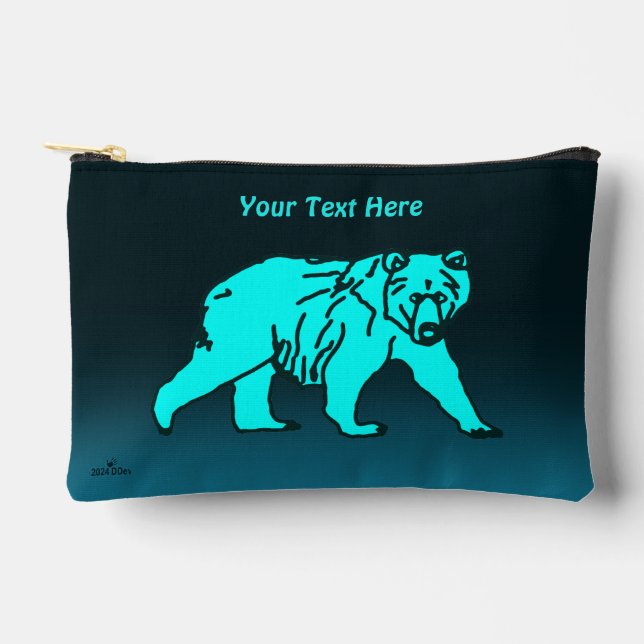 Pochette À Accessoires Ours bleu Kodiak (Recto)