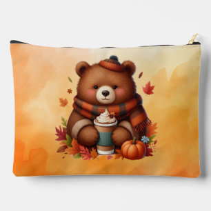 Pochette À Accessoires Ours d'automne rustique/vintage