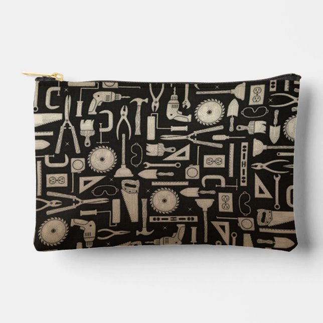 Pochette À Accessoires Outils d'atelier Black & Gold (Recto)