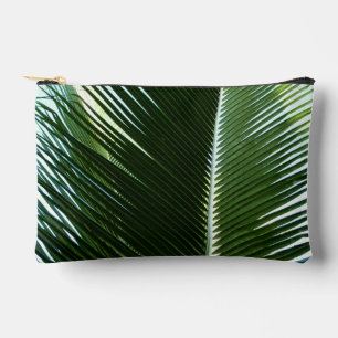 Pochette À Accessoires Overlapping Palm Fronds Tropical Green Abstract