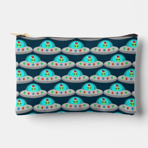 Pochette À Accessoires OVNI de Noël Ho Ho Alien soucoupe volante Motif