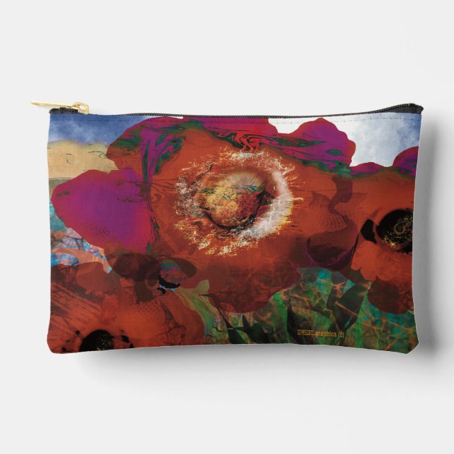 Pochette À Accessoires Pacin' Poppies Petit Pouch (Recto)
