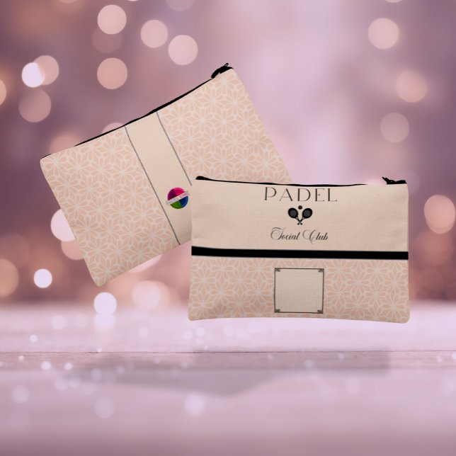Pochette À Accessoires Padel Cosmetic Bag - Social Club Beige Black (Créateur téléchargé)