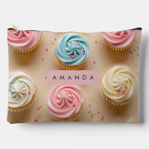 Pochette À Accessoires Paillette pour Cupcake Pastel Personnalisée
