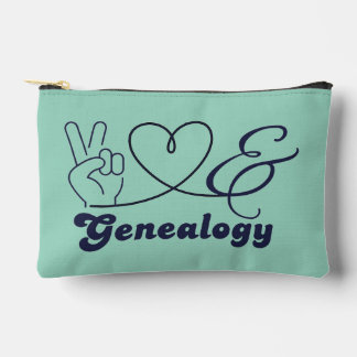 Pochette À Accessoires Paix Amour et Généalogie