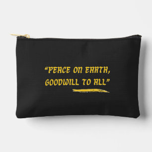 Pochette À Accessoires Paix sur Terre Bonne Volonté pour Tous-