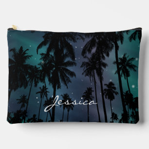 Pochette À Accessoires Palmiers Fantaisistes Ciel Nocturne Étoilé Personn