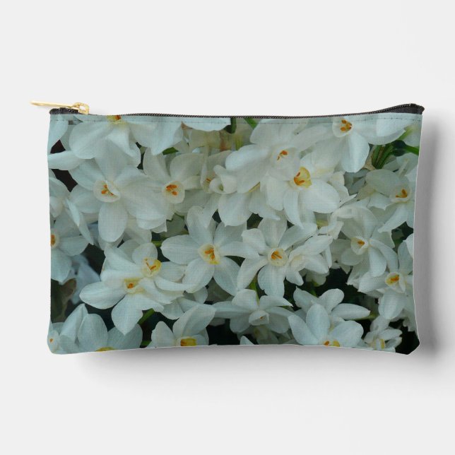 Pochette À Accessoires Paperwhite Narcissus Fleurs blanches délicates (Recto)