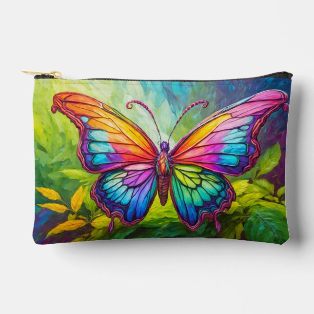 Pochette À Accessoires Papier papillon créatif vibrant (Recto)