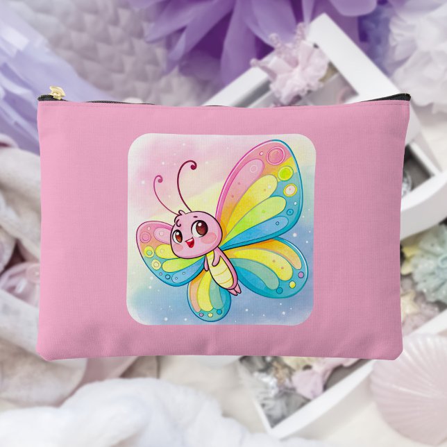 Pochette À Accessoires Papillon arc-en-ciel (Créateur téléchargé)