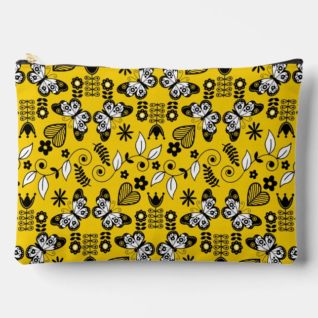 Pochette À Accessoires Papillon art populaire scandinave (Recto)