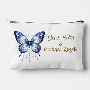 Pochette À Accessoires Papillon bleu au clair de lune - personnalisé