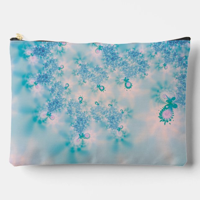 Pochette À Accessoires Papillon d'art de méditation bleu calme (Recto)