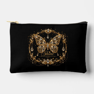 Pochette À Accessoires Papillon de cristal doré Brille Art de joaillerie