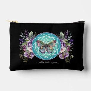Pochette À Accessoires Papillon Mandala Violet Floral Ésotérique Psychiqu