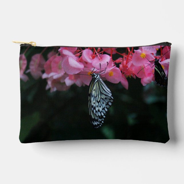 Pochette À Accessoires Papillon suspendu aux fleurs (Recto)