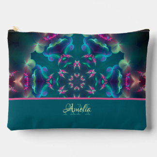 Pochette À Accessoires Papillons roses lumineux sarcelle turquoise nom