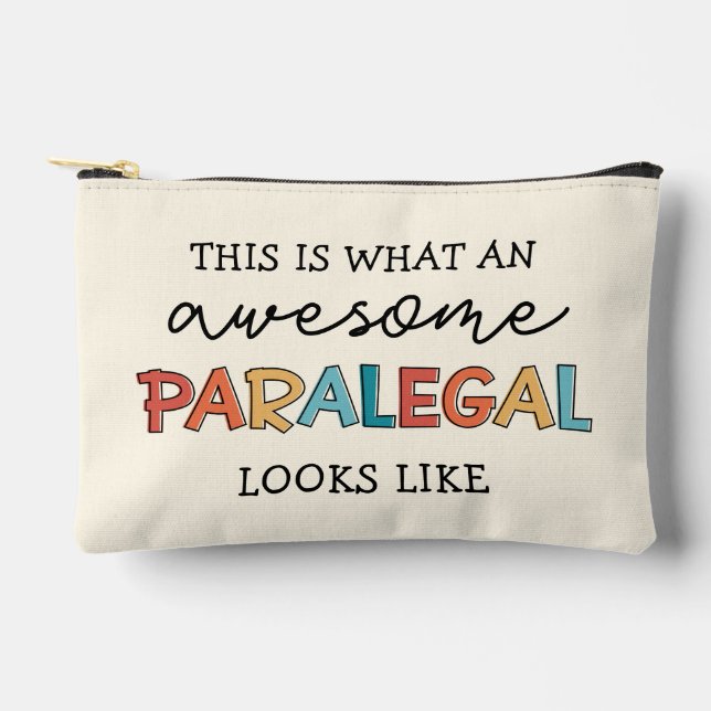 Pochette À Accessoires Paralegal sur mesure Awesome Assistant juridique a (Recto)