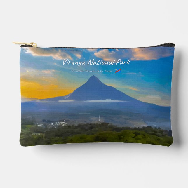 Pochette À Accessoires Parc national des Virunga, RD Congo - Volcan (Recto)