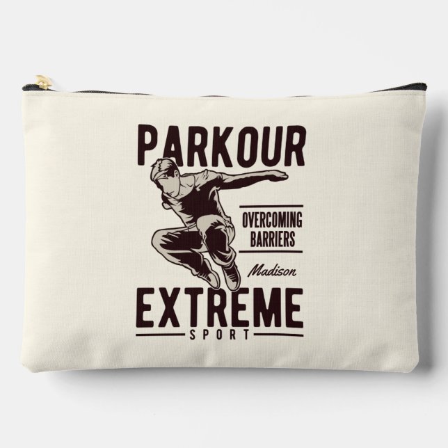 Pochette À Accessoires PARKOUR nom personnalisé (Recto)