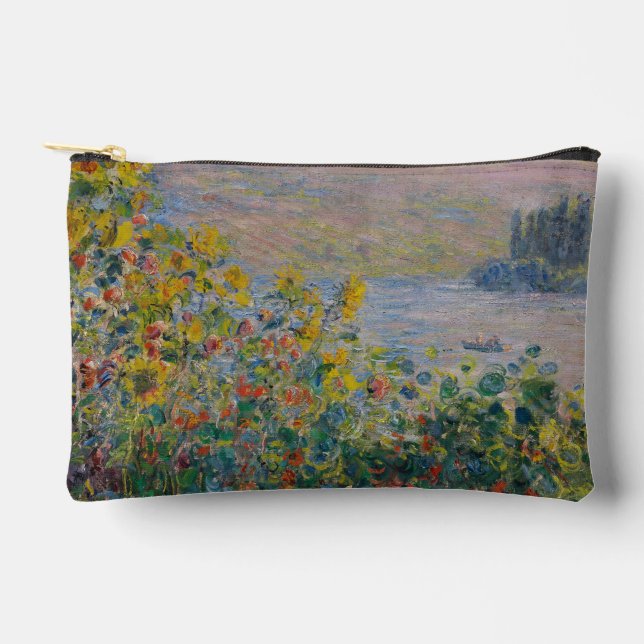 Pochette À Accessoires Parterres de fleurs à Vétheuil, paysage impression (Recto)