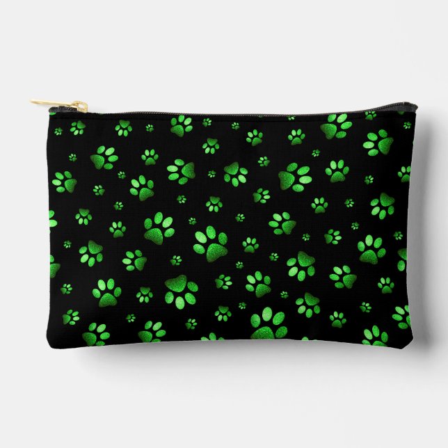 Pochette À Accessoires Parties scintillant vert étincelant, (Recto)