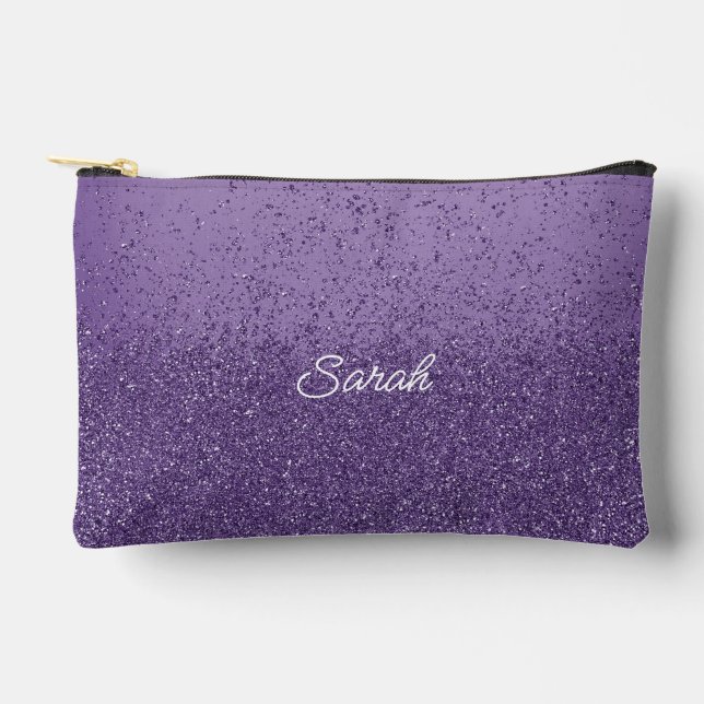 Pochette À Accessoires Parties scintillant violet Faux Valentine (Recto)