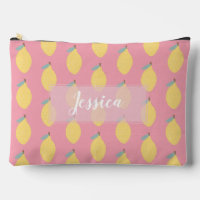 Pastel Citrons Jaunes Motif sur Rose Personnalisé